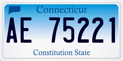 CT license plate AE75221