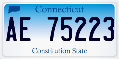 CT license plate AE75223