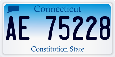 CT license plate AE75228