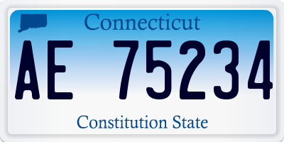 CT license plate AE75234