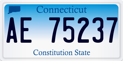 CT license plate AE75237