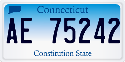 CT license plate AE75242