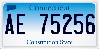 CT license plate AE75256