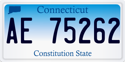 CT license plate AE75262