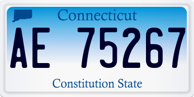 CT license plate AE75267