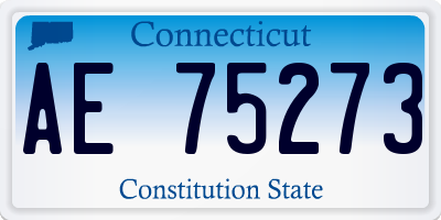 CT license plate AE75273
