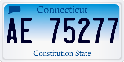 CT license plate AE75277