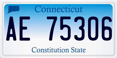 CT license plate AE75306