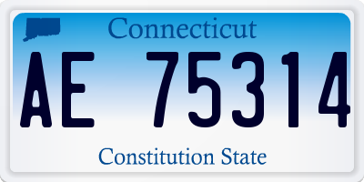 CT license plate AE75314