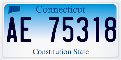 CT license plate AE75318