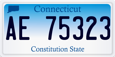 CT license plate AE75323
