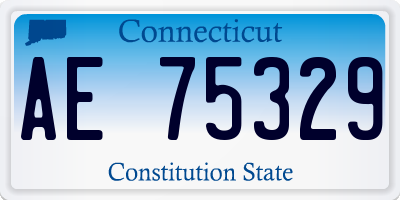 CT license plate AE75329