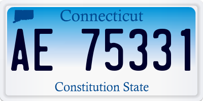 CT license plate AE75331