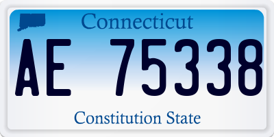 CT license plate AE75338