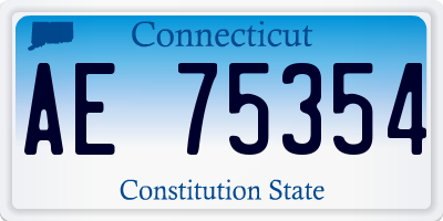 CT license plate AE75354