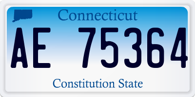 CT license plate AE75364