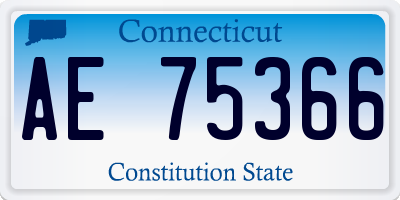 CT license plate AE75366