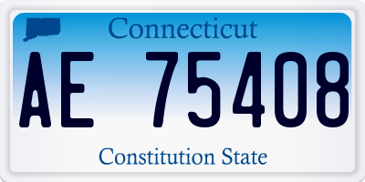 CT license plate AE75408