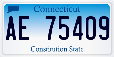 CT license plate AE75409