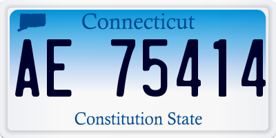 CT license plate AE75414