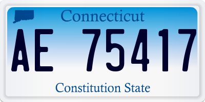 CT license plate AE75417