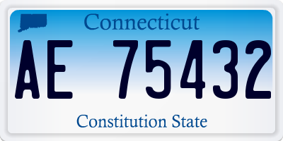 CT license plate AE75432