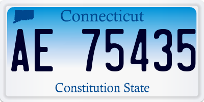 CT license plate AE75435