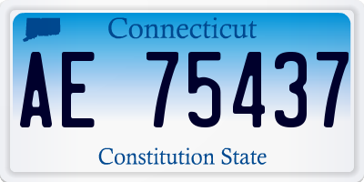 CT license plate AE75437