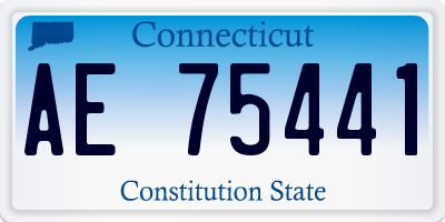 CT license plate AE75441