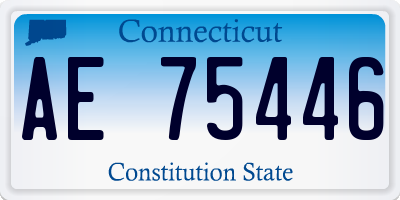 CT license plate AE75446