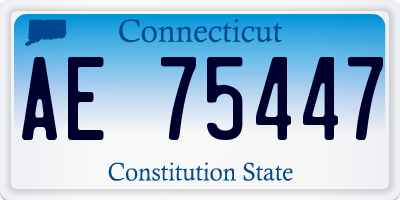 CT license plate AE75447