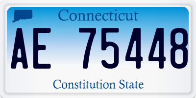 CT license plate AE75448