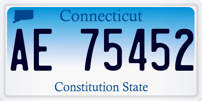 CT license plate AE75452
