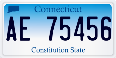 CT license plate AE75456