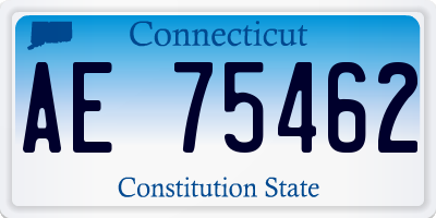 CT license plate AE75462