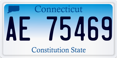 CT license plate AE75469