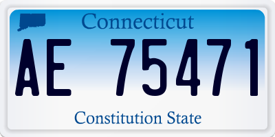 CT license plate AE75471