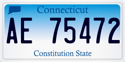 CT license plate AE75472