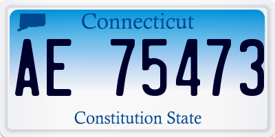 CT license plate AE75473