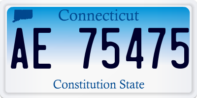 CT license plate AE75475