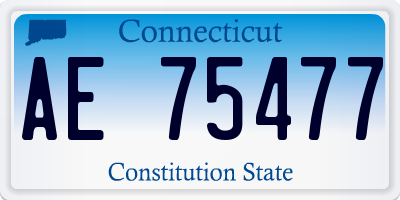 CT license plate AE75477