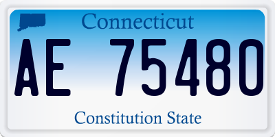 CT license plate AE75480