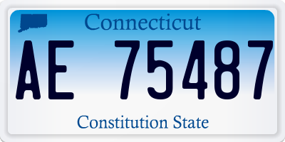 CT license plate AE75487