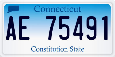 CT license plate AE75491