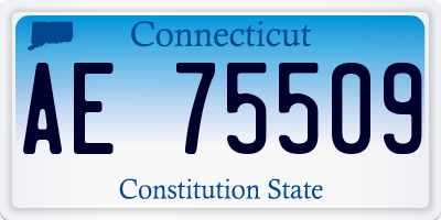 CT license plate AE75509