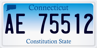 CT license plate AE75512