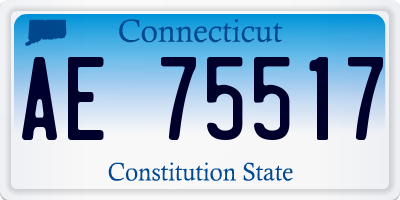 CT license plate AE75517
