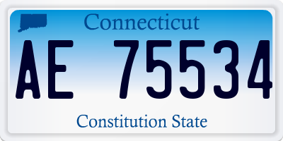 CT license plate AE75534