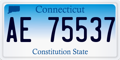 CT license plate AE75537