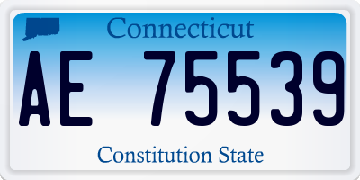 CT license plate AE75539
